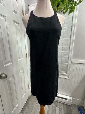 Zara Black Sleeveless Mini Halter Dress